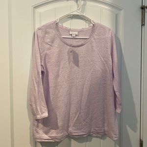 J.Jill Love Linen M petite 3/4 sleeve Linen Shirt